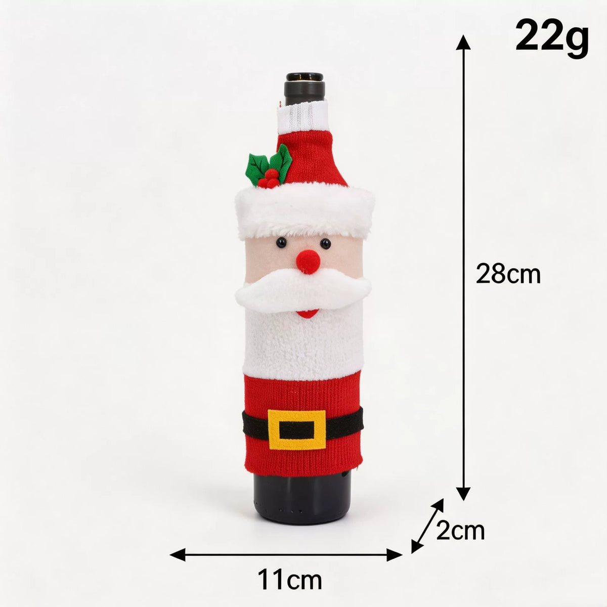 Christmas Santa Claus Wine Bottle Cover Table Decor
