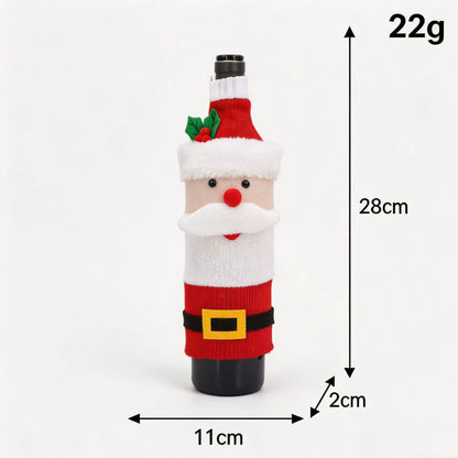 Christmas Santa Claus Wine Bottle Cover Table Decor