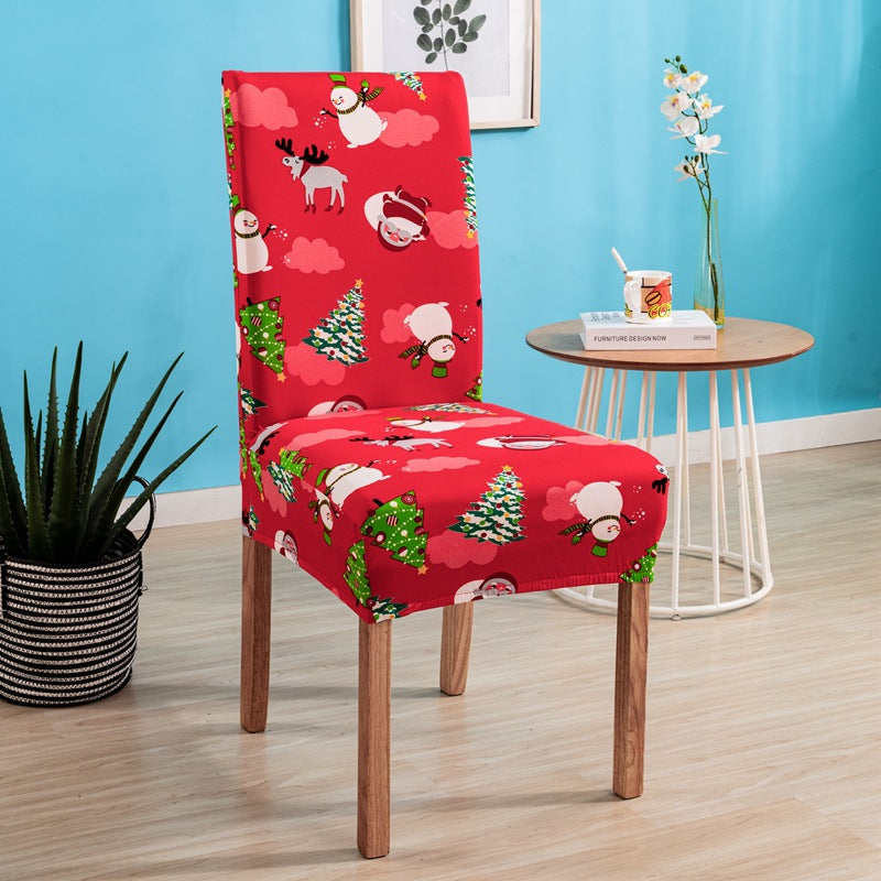 Instant Christmas Cheer: Premium Elastic Holiday Chair Covers
