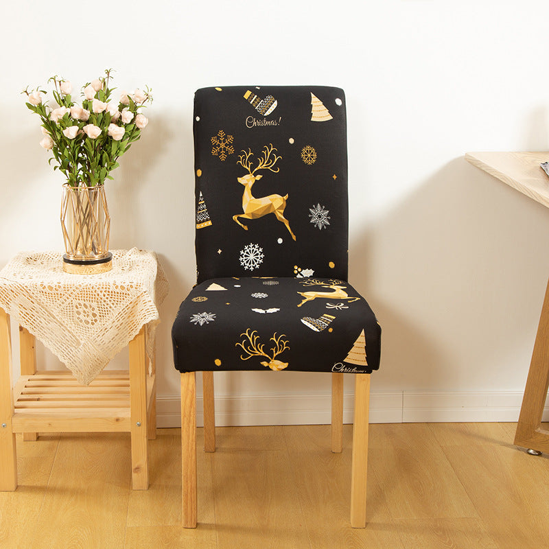 Instant Christmas Cheer: Premium Elastic Holiday Chair Covers