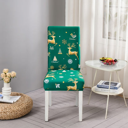 Instant Christmas Cheer: Premium Elastic Holiday Chair Covers