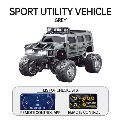 🚙 Mini RC Off-Road Truck – 2.4GHz Remote Control SUV with LED Lights, Spring Suspension & USB Rechargeable Battery 🎁