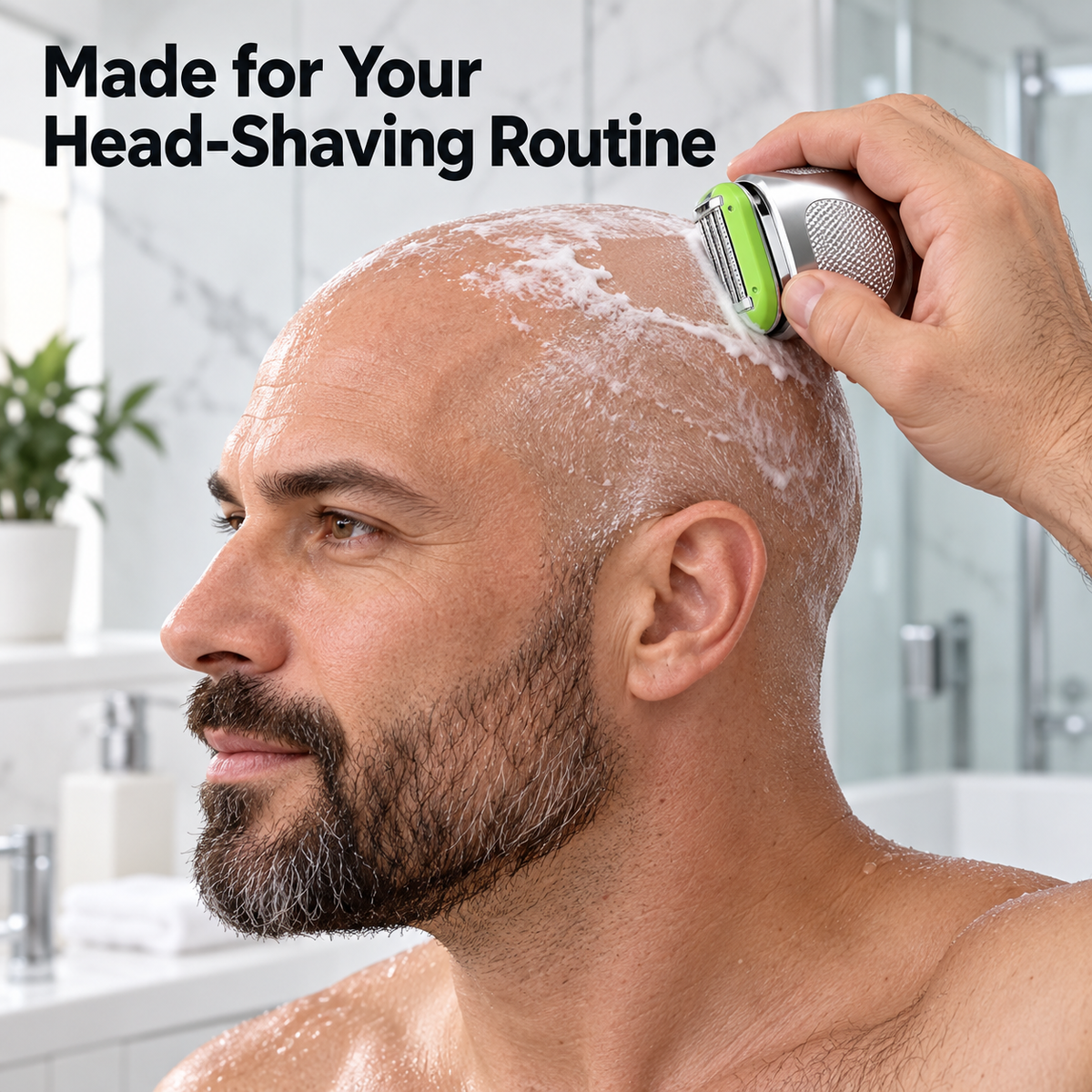 🪒 Men’s Manual Bald Head Razor – Smooth, Easy Shaving for Adults ✨
