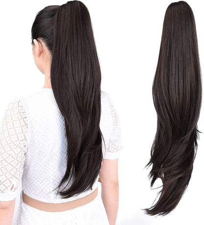22 Inch Ponytail Hair Extension + FREE Messy Hair Bun (Juda)