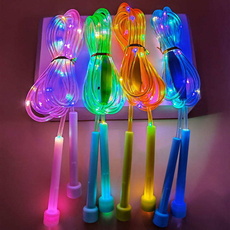 🌟Vibrant Glowing Skipping Rope – Make Night Workouts & Playtime Fun! 💫