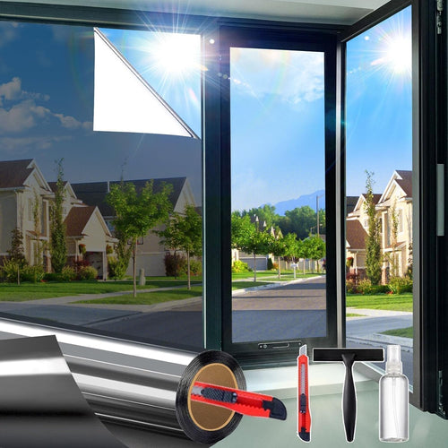 Upgraded One Way Window Privacy Film Sun Heat Blocking