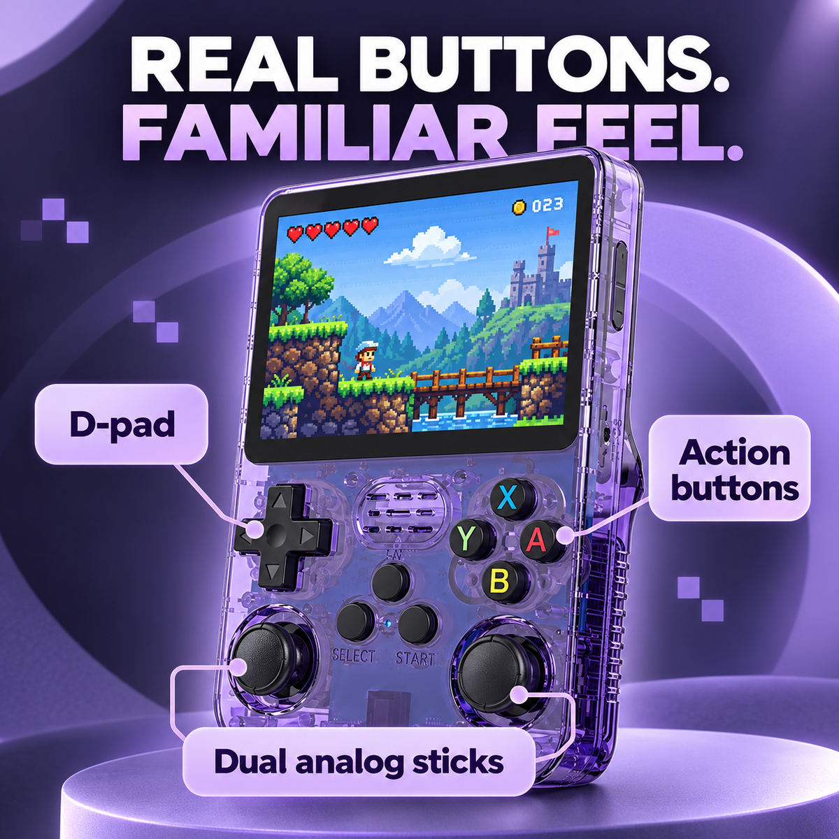 03 Controls R36S retro handheld console
