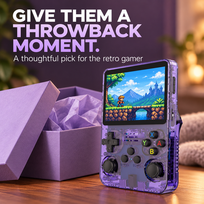R36S retro handheld gift idea, decorative box not included