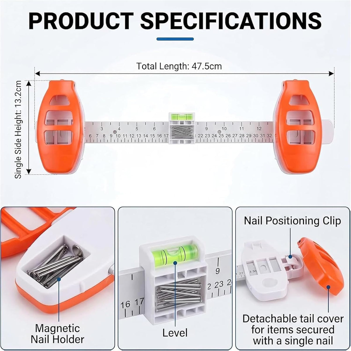 Level Ruler Picture Hanging Tool – Straight Alignment Frames