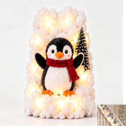 🔥Buy 2 Get 10% OFF🔥Playful Penguin Snowy Stair Railing Decor