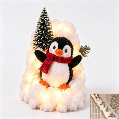 🔥Buy 2 Get 10% OFF🔥Playful Penguin Snowy Stair Railing Decor