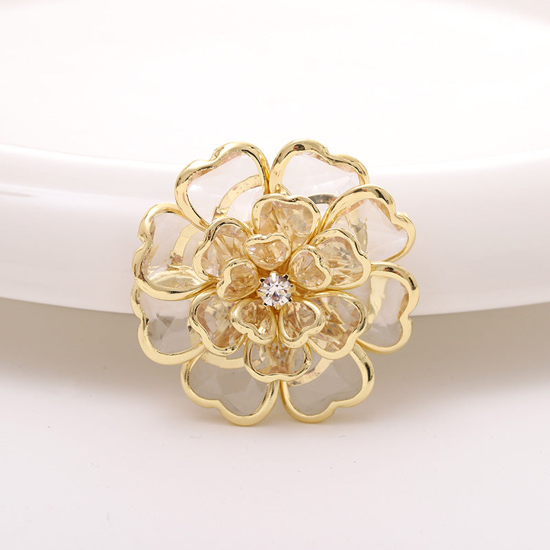 Elegant Camellia Flower Charm & Charm Embellishment
