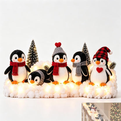 🔥Buy 2 Get 10% OFF🔥Playful Penguin Snowy Stair Railing Decor