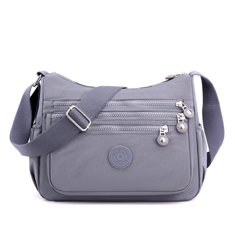 🎒 Multi-Pocket Campus Nylon Crossbody Bag