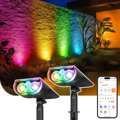 Linkind SL5C Smart Solar Spotlight - RGB & Tunable White Landscape Light
