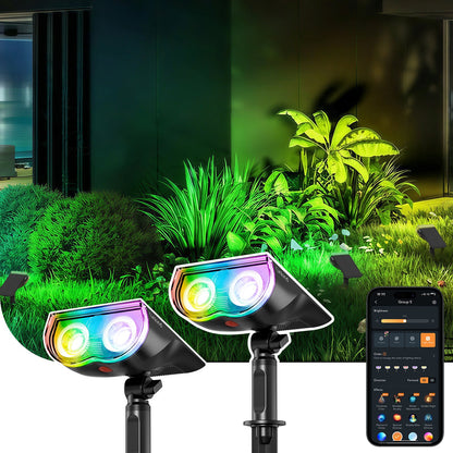 Linkind SL5C Smart Solar Spotlight - RGB & Tunable White Landscape Light