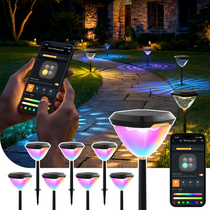Linkind SL5C Smart Solar Spotlight - RGB & Tunable White Landscape Light