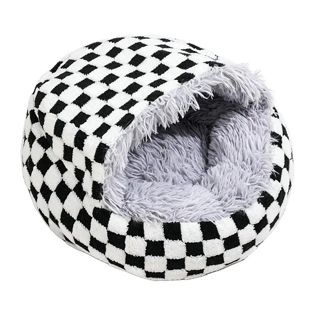 ShellNest – Hooded Plush Cat Cave 🐱☁️