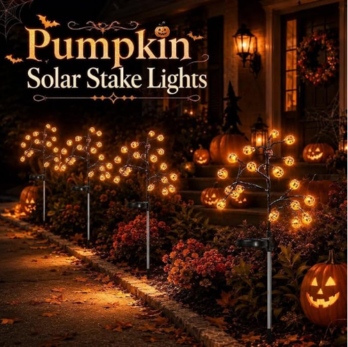 🎃 Pumpkin Solar Stake Light – A Warm Halloween Welcome