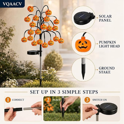 🎃 Pumpkin Solar Stake Light – A Warm Halloween Welcome