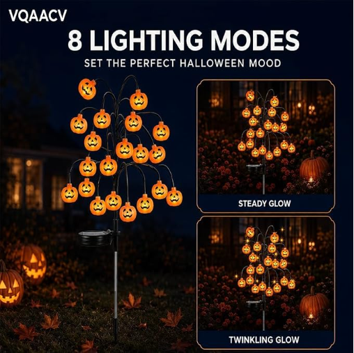 🎃 Pumpkin Solar Stake Light – A Warm Halloween Welcome