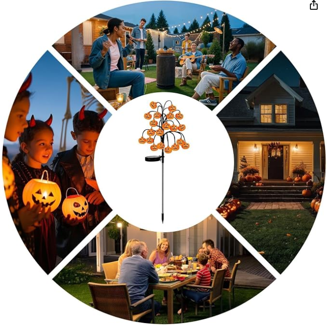 🎃 Pumpkin Solar Stake Light – A Warm Halloween Welcome