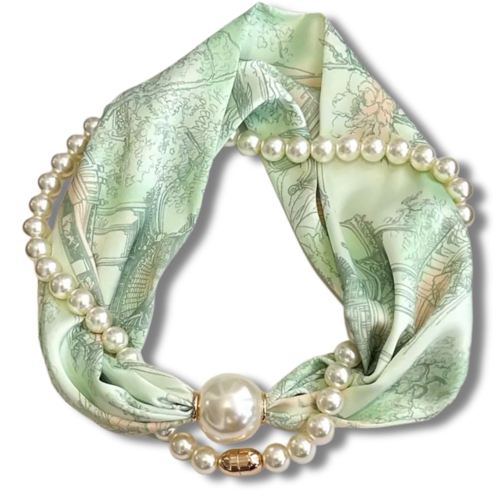The venise : green Fashion scarf necklace for women