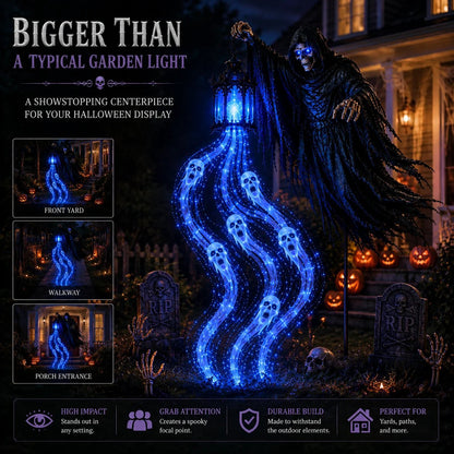 👻 Soul Harvester Halloween Garden Light – Solar Outdoor Decor | 🚚 Free Shipping