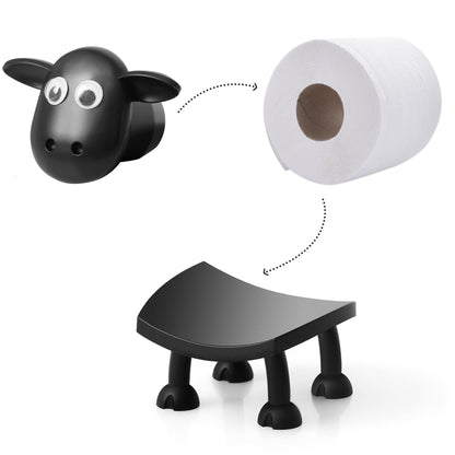 🐑 Sheep-Shaped Toilet Paper Holder for Fun Bathroom Storage & Decor
