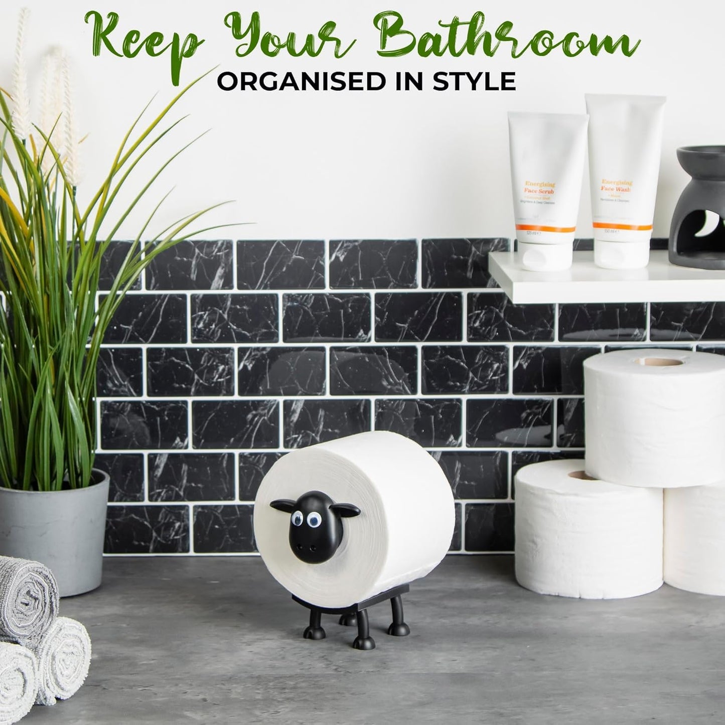 🐑 Sheep-Shaped Toilet Paper Holder for Fun Bathroom Storage & Decor