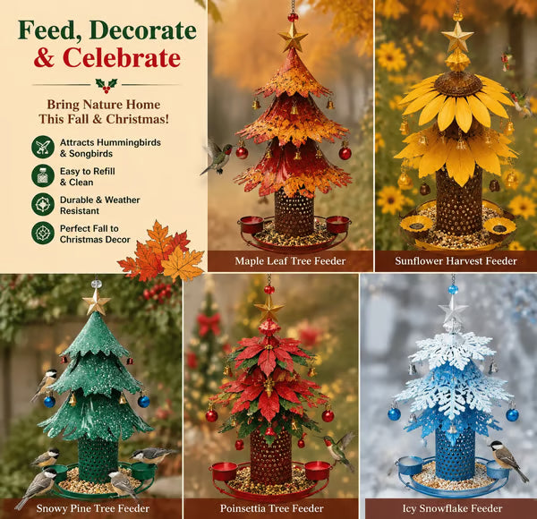 🎄Christmas Tree Bird Feeder🍂Festive Backyard Holiday Decor