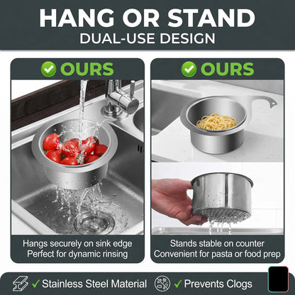 🔥 48% OFF 304 Stainless Steel Hanging Sink Strainer Basket – Rinse, Drain & Prep With Ease