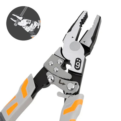 🔧55-Steel Self-Locking Anti-Skid Ratchet Pliers, Heavy-Duty Wire Cutters & Holding Tool