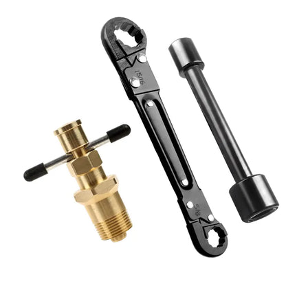 Compression Sleeve Puller Tool for 1/2' & 3/4' Brass Pipes, Rust-Resistant Ferrule Remover, Pipe Ring Extraction Kit for Corroded/Frozen Supply Stops, Removes Nut & Ferrule Safely – No Pipe Damage (Fits NPT 1/2', 3/4')