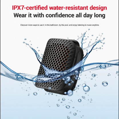 🔊 Portable Clip-On Bluetooth Speaker – Ultra-Light Wearable & IPX7 Waterproof