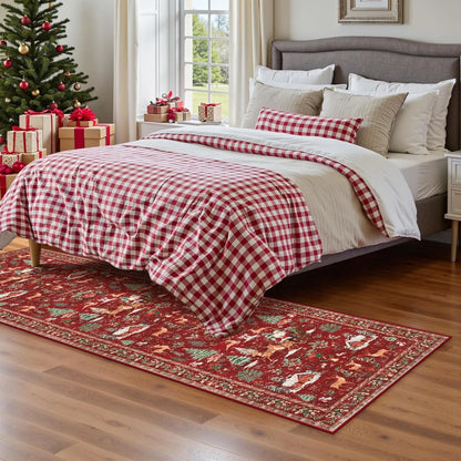 🎄Soft Christmas Tree Santa Claus Carpet Runner🔥
