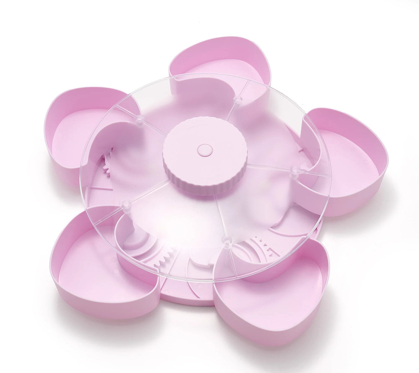 🍽️ Rotating 5-Compartment Snack Tray