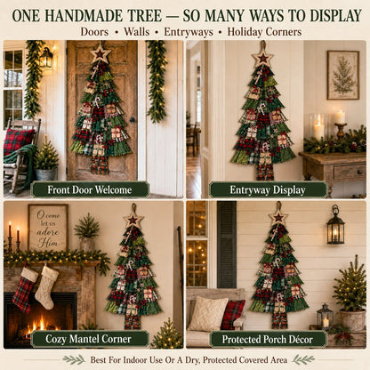 ⏳ Last Day 49% OFF – 🎄Beginner-Friendly DIY Oversized Patchwork Christmas Tree Door Hanging Kit  💕