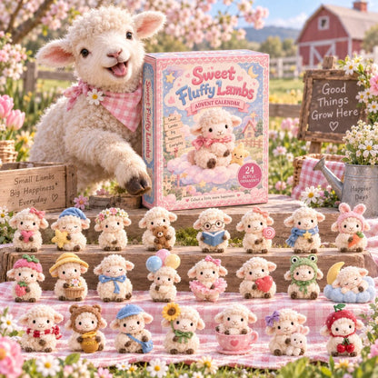 🔥HOT SALE🔥CHRISTMAS KICKOFF 49% OFF - Sweet Fluffy Lambs Advent Calendar 2026 - 24-Day Festive Countdown