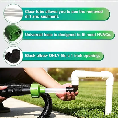 AC Drain Line Cleaner Adapter Evacuates & Unclog AC Drain Line