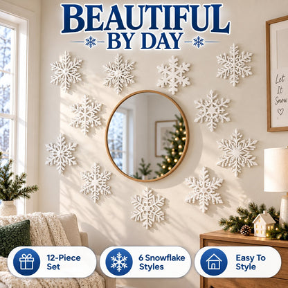 LED Snowflake Wall Set