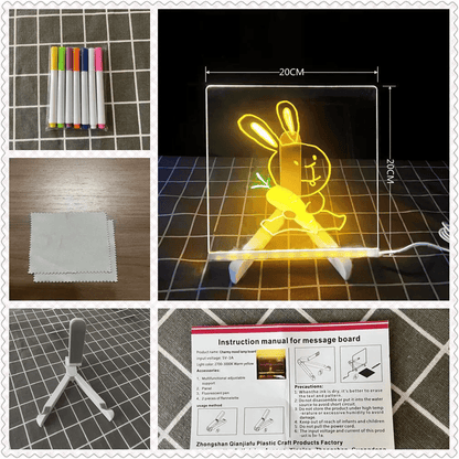 🌲Christmas Gifts - 46% OFF🎁LED Erasable DIY Acrylic Transparent Message Board