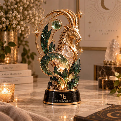 🔥HOT SALE🔥 49% OFF – 🌙 Celestial Zodiac Sculpture | 12 Jewel-Like Zodiac Designs with Golden Details ✨