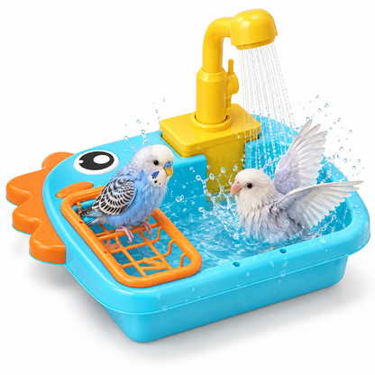 🐦 Automatic Circulating Bird Bath & Shower Station – Interactive Bathing & Play Center for Small Birds