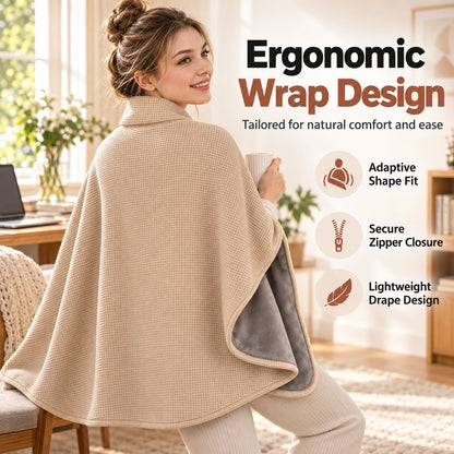 ⛄LIMITED-TIME 50% OFF‼️🔥 USB Heated Shawl Blanket – 3 Heat Settings, Ultra-Soft Wearable Warmth for Home & Office