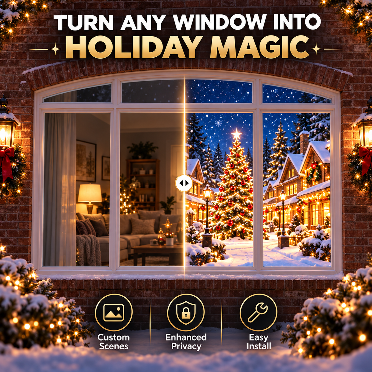 Magic Window Film-Perfect New Year & Christmas Decor