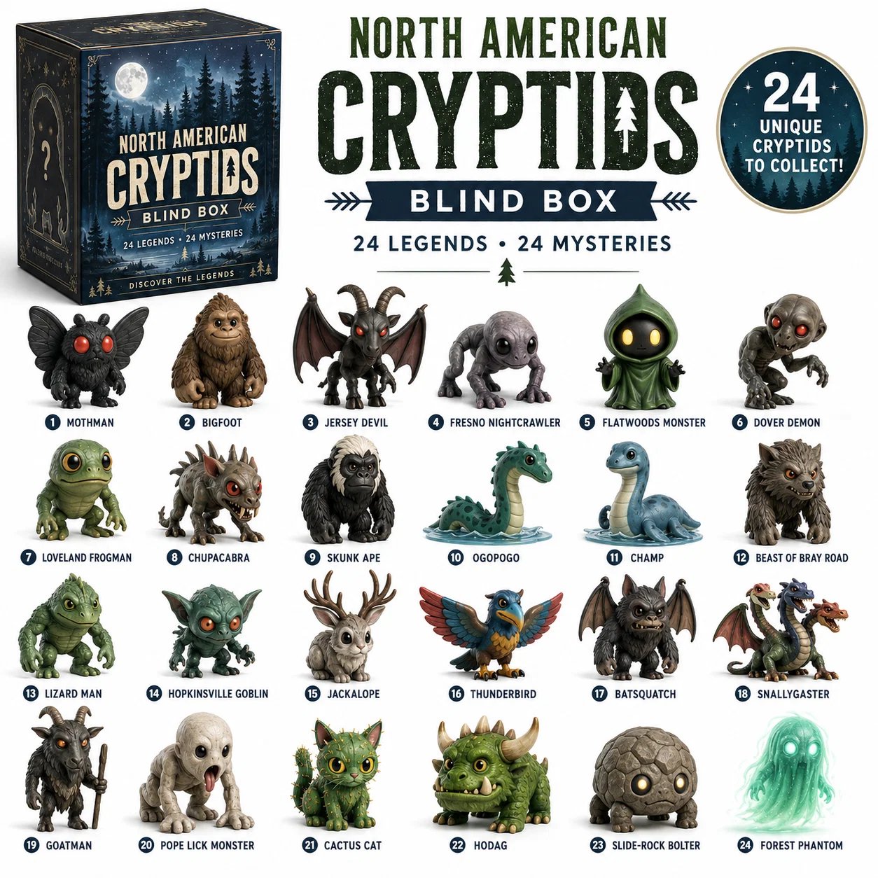 👁️North American Cryptids Blind Box