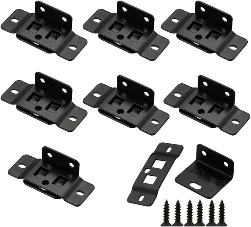 Quick Fitting Furniture Corner Brackets – Heavy Duty Stainless Steel L Shape Joint Fixing Brackets with Screws for Cabinets, Tables & Chairs Repair Kit