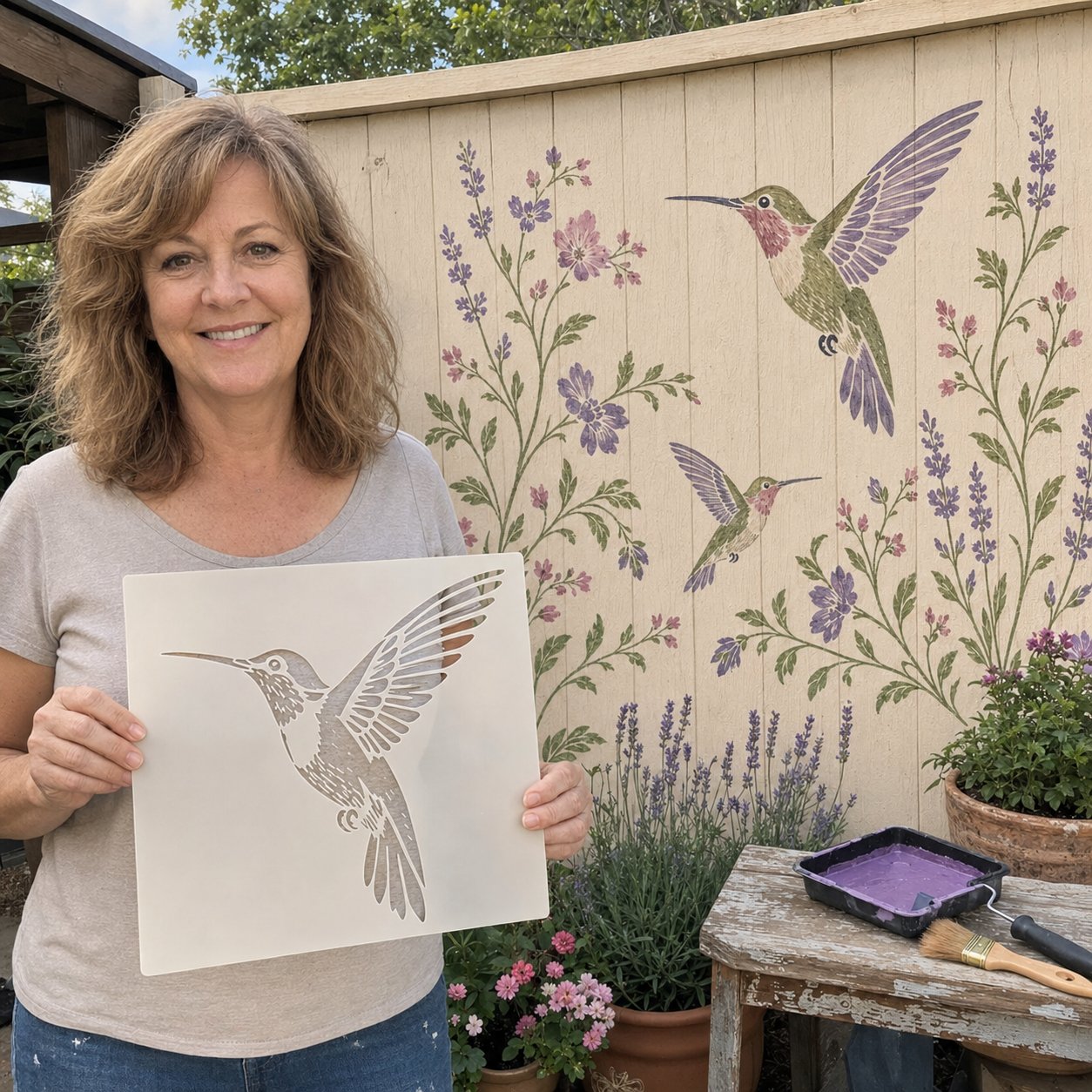 🔥Last Day 49% OFF 🌿Garden Bloom Wall Stencil Kit✨