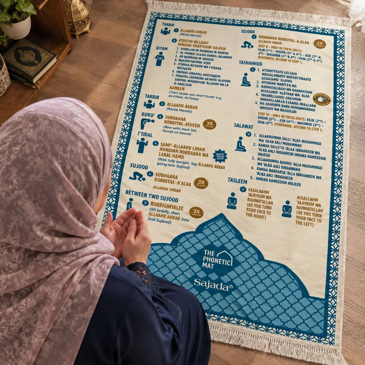 Step-by-Step Phonetic Padded Prayer Mat
